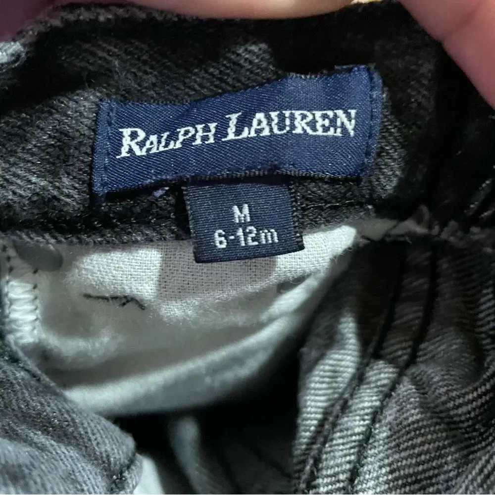 Ralph Lauren 6-12M Dark Grey Wash Denim Jeans